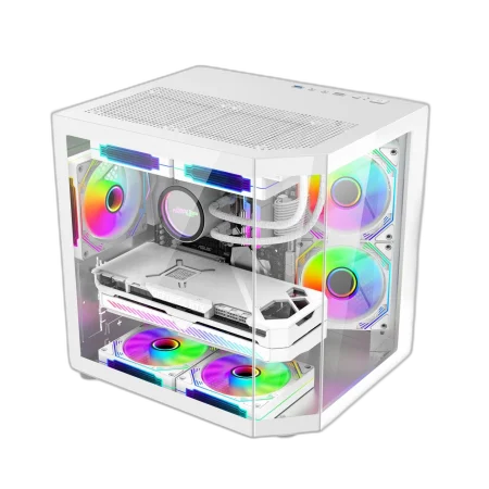 Calculator Gamer Lite Black/White – AMD Ryzen 5 2600 | GTX 1070 8 GB | 16GB RAM | SSD + HDD