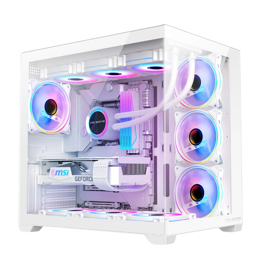 Calculator Gamer Nightfall White – Intel i5 14400F | RTX 4070 | 32 GB RAM | AIO Lichid | SSD